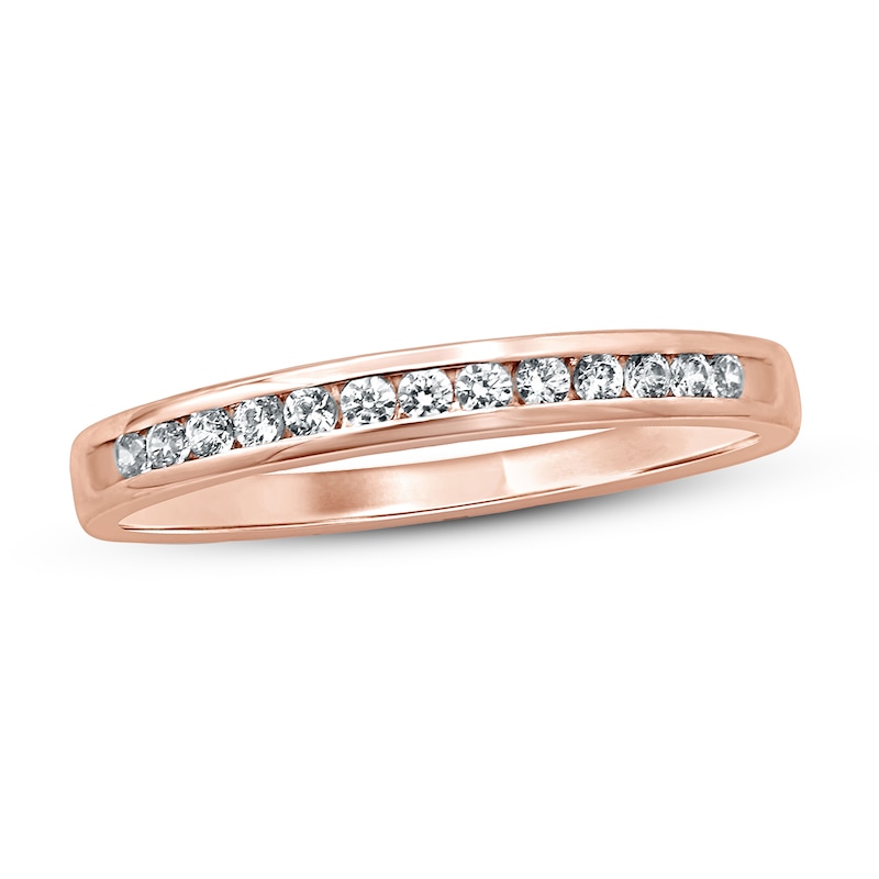 Main Image 1 of Now + Forever Diamond Anniversary Ring 1/6 ct tw Round-cut 10K Rose Gold
