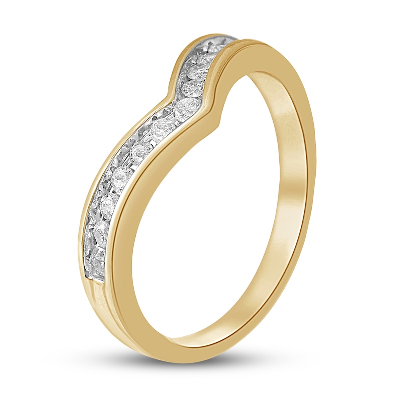 Main Image 2 of Now + Forever Diamond Contour Ring 1/4 ct tw Round-cut 10K Yellow Gold