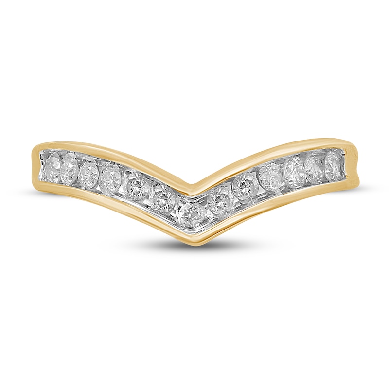 Main Image 3 of Now + Forever Diamond Contour Ring 1/4 ct tw Round-cut 10K Yellow Gold