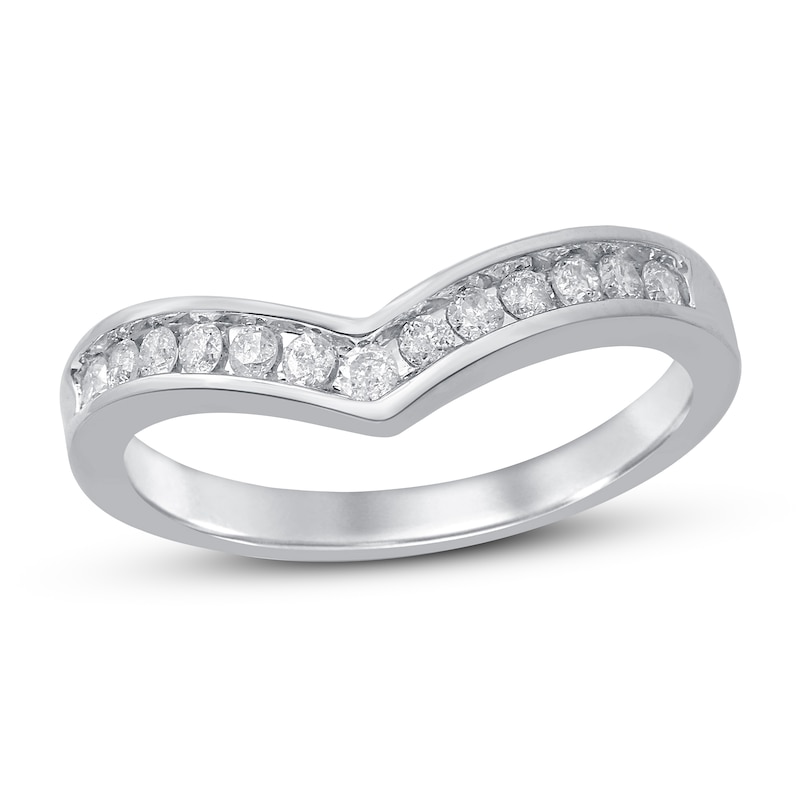 Main Image 1 of Now + Forever Diamond Contour Ring 1/4 ct tw Round-cut 10K White Gold