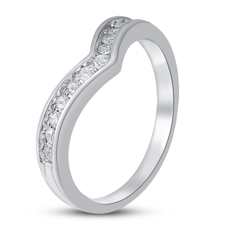 Main Image 2 of Now + Forever Diamond Contour Ring 1/4 ct tw Round-cut 10K White Gold