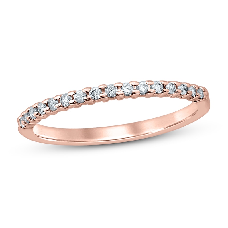 Diamond Anniversary Ring 1/6 ct tw Round-cut 10K Rose Gold