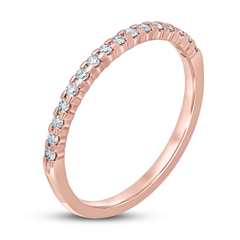 Diamond Anniversary Ring 1/6 ct tw Round-cut 10K Rose Gold