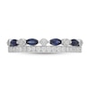 Thumbnail Image 2 of Neil Lane Blue Sapphire Anniversary Ring 3/8 ct tw Diamonds 14K White Gold
