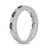 Thumbnail Image 3 of Neil Lane Blue Sapphire Anniversary Ring 3/8 ct tw Diamonds 14K White Gold