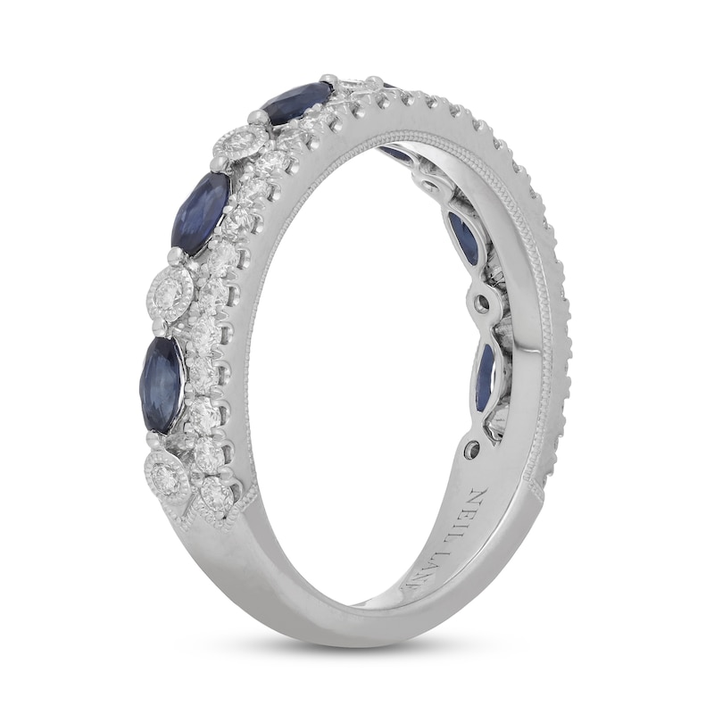Main Image 3 of Neil Lane Blue Sapphire Anniversary Ring 3/8 ct tw Diamonds 14K White Gold