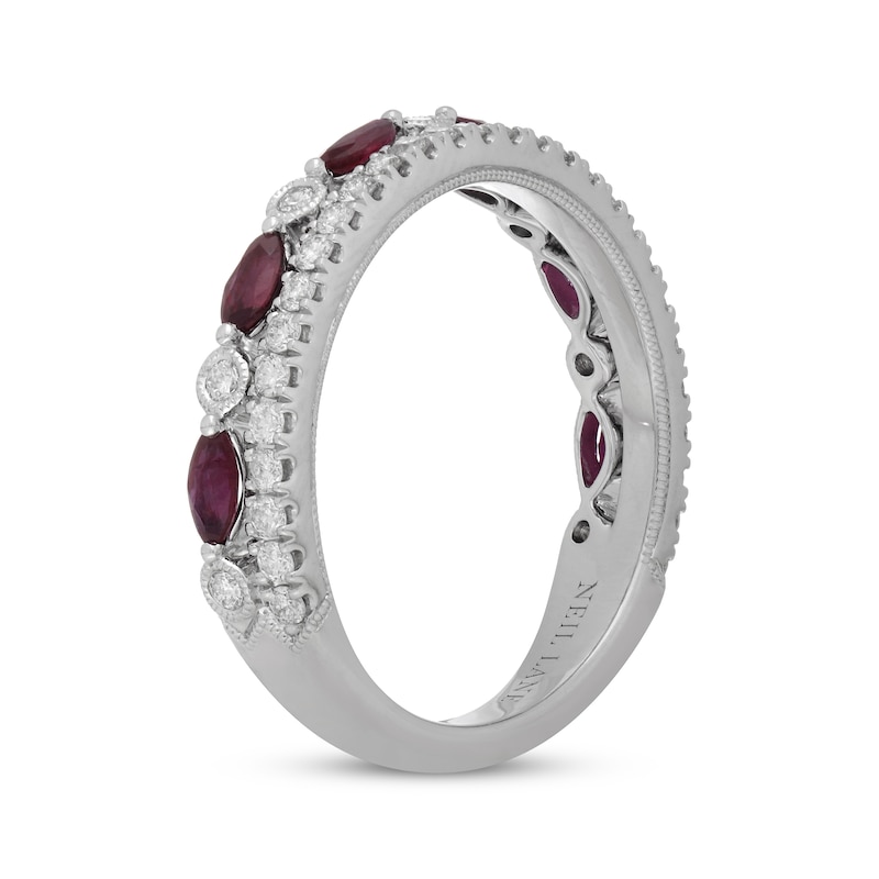 Neil Lane Ruby Anniversary Ring 3/8 ct tw Diamonds 14K White Gold