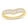 Thumbnail Image 0 of Diamond Anniversary Ring 1/4 ct tw Round/Baguette 10K Yellow Gold