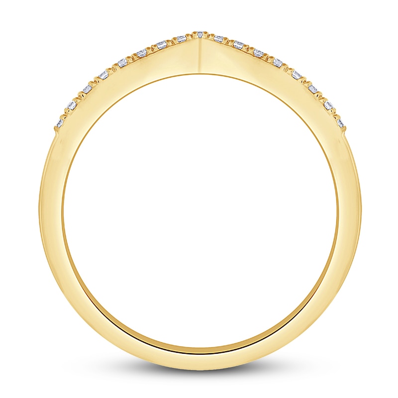 Main Image 3 of Now + Forever Diamond Anniversary Ring 1/4 ct tw Round/Baguette 10K Yellow Gold
