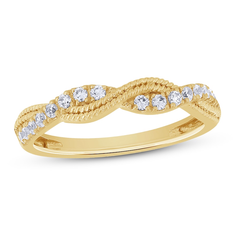 Main Image 1 of Now + Forever Diamond Anniversary Ring 1/4 ct tw Round-cut 10K Yellow Gold