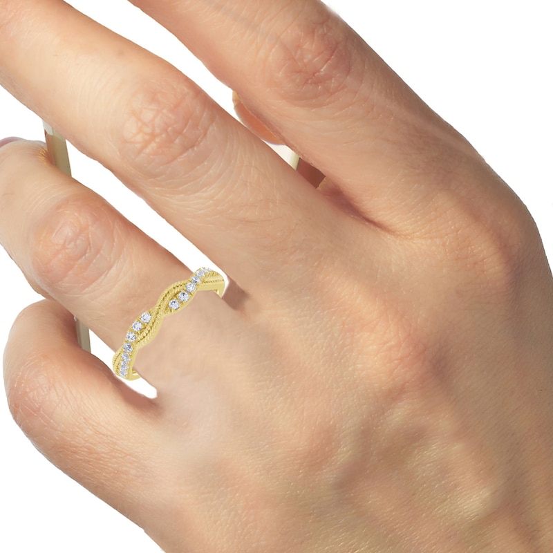 Main Image 4 of Now + Forever Diamond Anniversary Ring 1/4 ct tw Round-cut 10K Yellow Gold
