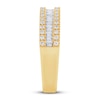Thumbnail Image 1 of Diamond Anniversary Ring 1/2 ct tw Round/Baguette 10K Yellow Gold
