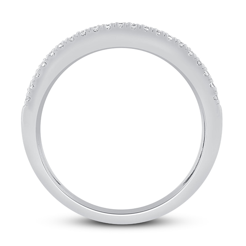 Main Image 3 of Now + Forever Diamond Anniversary Ring 1/2 ct tw Round/Baguette 10K White Gold