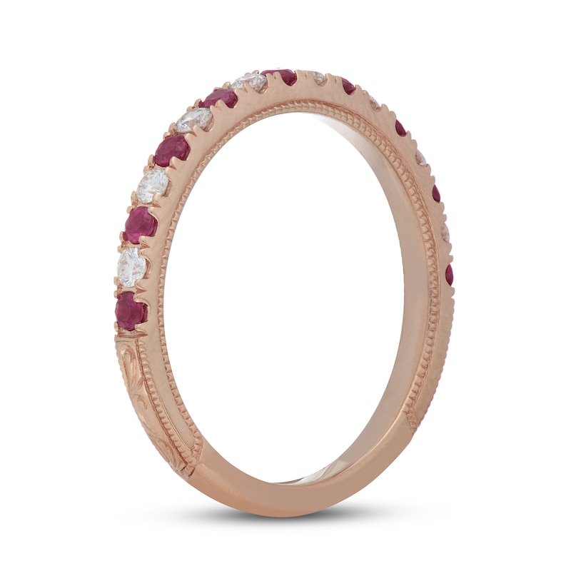 Neil Lane Ruby & Diamond Anniversary Ring 1/5 ct tw 14K Rose Gold