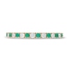 Thumbnail Image 2 of Neil Lane Emerald & Diamond Anniversary Ring 1/5 ct tw 14K Yellow Gold