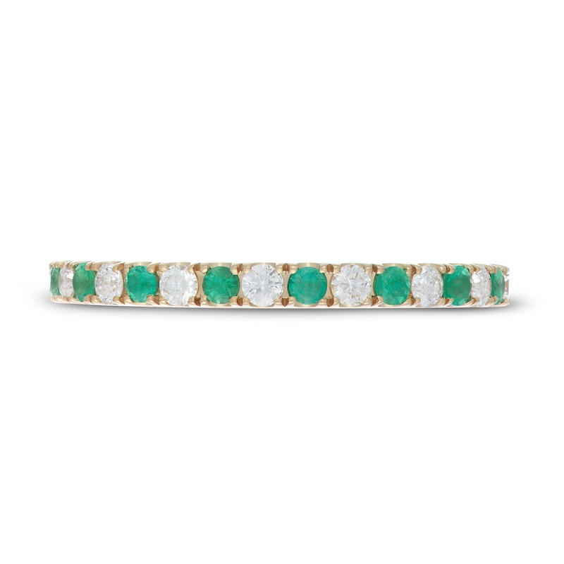 Main Image 3 of Neil Lane Emerald & Diamond Anniversary Ring 1/5 ct tw 14K Yellow Gold