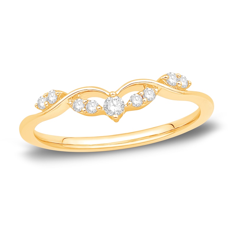 Main Image 1 of Now + Forever Diamond Enhancer Ring 1/8 ct tw Round-cut 14K Yellow Gold