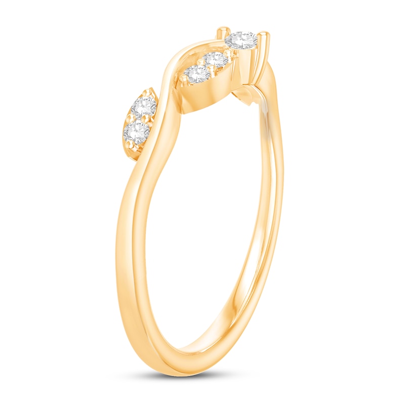 Main Image 2 of Now + Forever Diamond Enhancer Ring 1/8 ct tw Round-cut 14K Yellow Gold