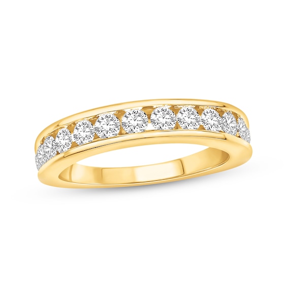 Diamond Anniversary Ring 1 ct tw Round-cut 10K Yellow Gold