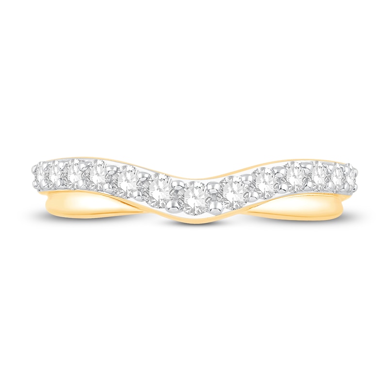 Main Image 3 of Now + Forever Diamond Contour Band 1/2 ct tw Round-cut 14K Yellow Gold