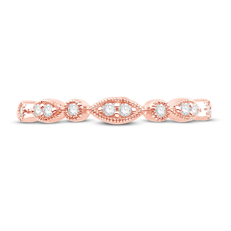 Main Image 3 of Now + Forever Diamond Anniversary Band 1/10 ct tw Round-cut 10K Rose Gold