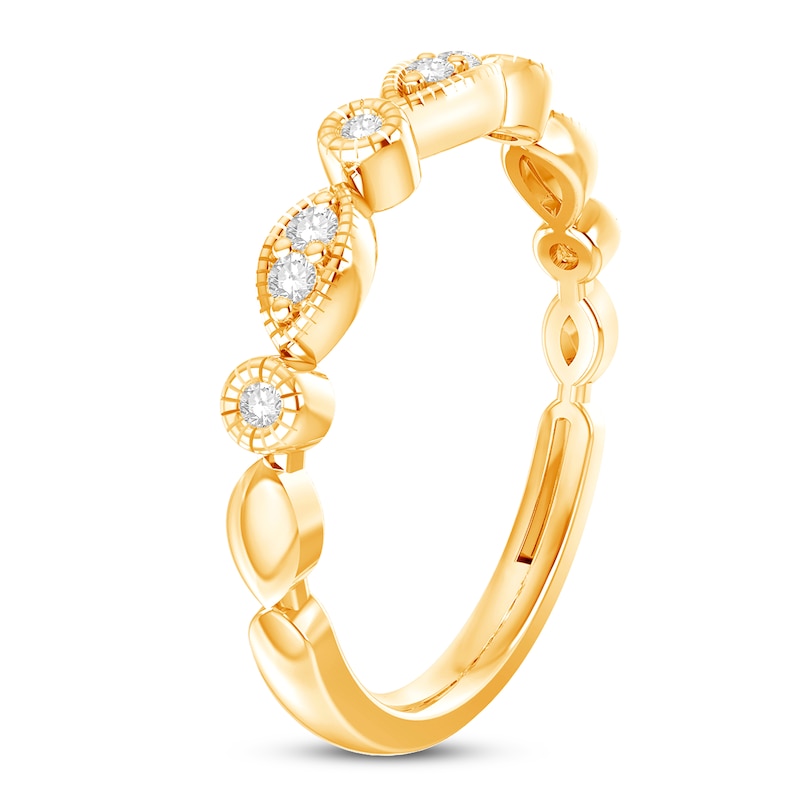 Main Image 2 of Now + Forever Diamond Anniversary Band 1/10 ct tw Round-cut 10K Yellow Gold