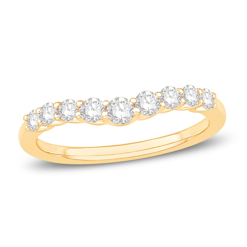 Main Image 1 of Now + Forever Diamond Anniversary Band 1/2 ct tw Round-cut 14K Yellow Gold