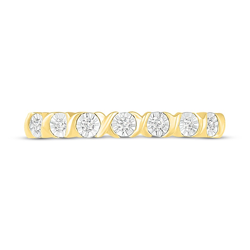 Diamond Anniversary Ring 1/10 ct tw Round-Cut 10K Yellow Gold
