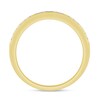 Diamond Anniversary Ring 1/6 ct tw Round/Baguette 10K Yellow Gold