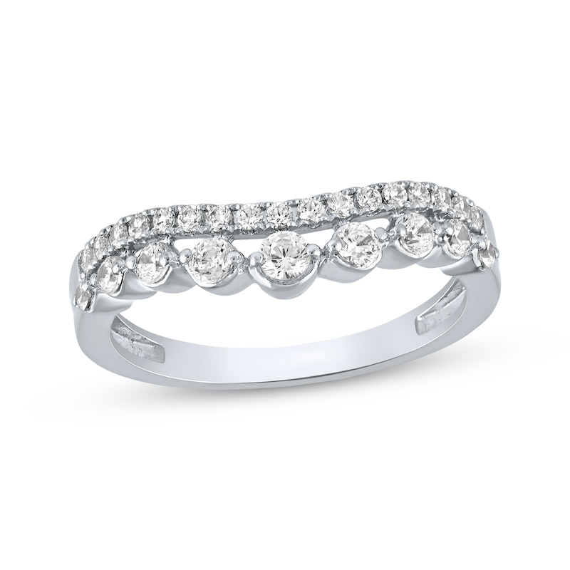 Main Image 1 of Now + Forever Diamond Contour Ring 1/2 ct tw Round-cut 14K White Gold