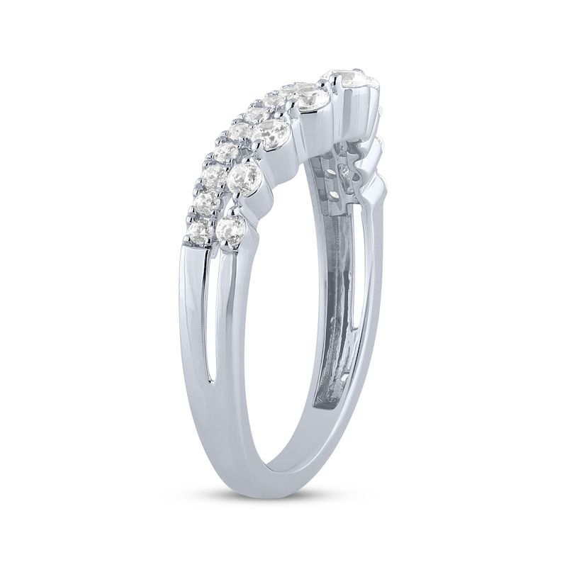 Diamond Contour Ring 1/2 ct tw Round-cut 14K White Gold