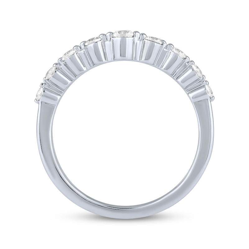 Diamond Contour Ring 1/2 ct tw Round-cut 14K White Gold