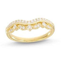 Now + Forever Diamond Contour Ring 1/3 ct tw Round-cut 14K Yellow Gold