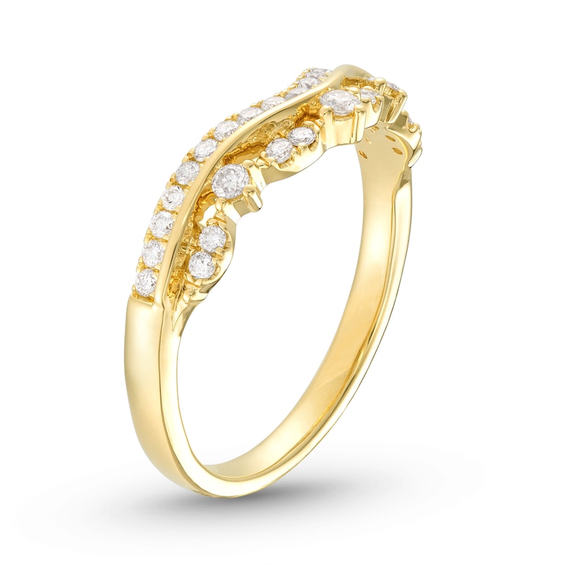 Main Image 2 of Now + Forever Diamond Contour Ring 1/3 ct tw Round-cut 14K Yellow Gold