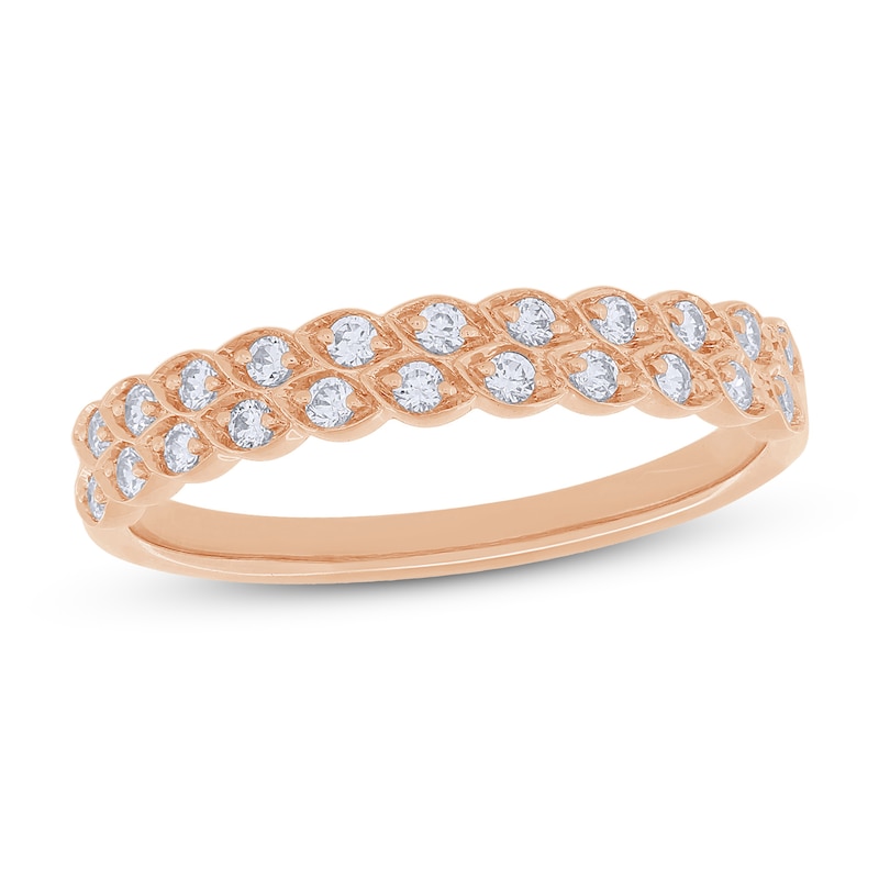 Main Image 1 of Now + Forever Diamond Anniversary Ring 1/4 ct tw Round-cut 10K Rose Gold