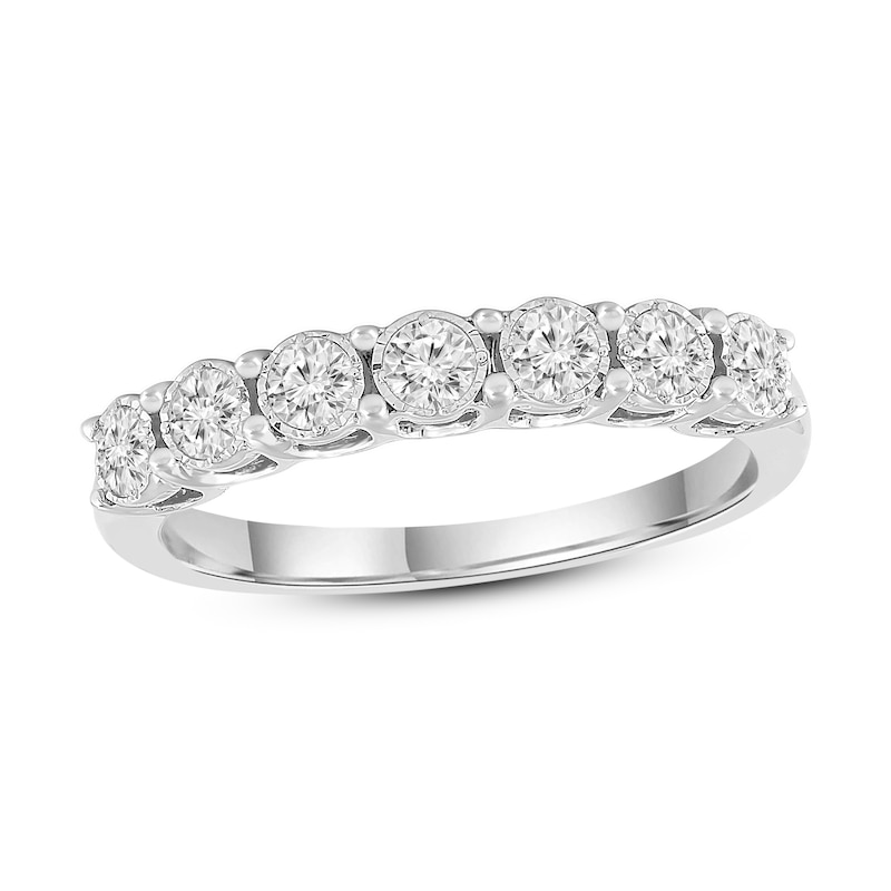 Main Image 1 of Diamond Anniversary Ring 1/2 ct tw Round-Cut 14K White Gold