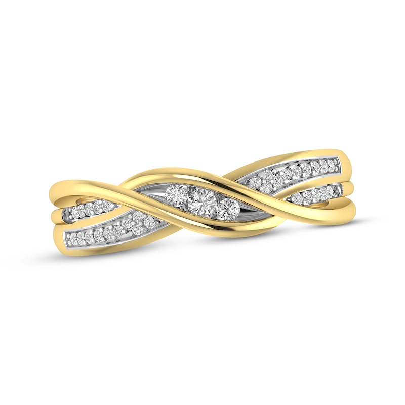 Main Image 1 of Now + Forever Diamond Anniversary Band 1/6 ct tw Round-cut 10K Yellow Gold