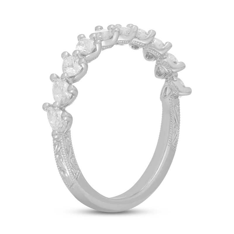 Main Image 2 of Neil Lane Premiere Diamond Anniversary Ring 3/4 ct tw Pear-Shaped 14K White Gold
