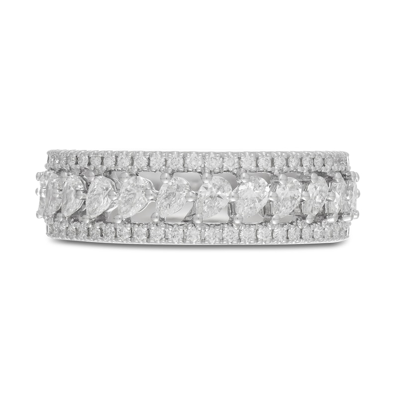 Main Image 3 of Neil Lane Premiere Diamond Anniversary Ring 1-1/6 ct tw Pear/Round 14K White Gold