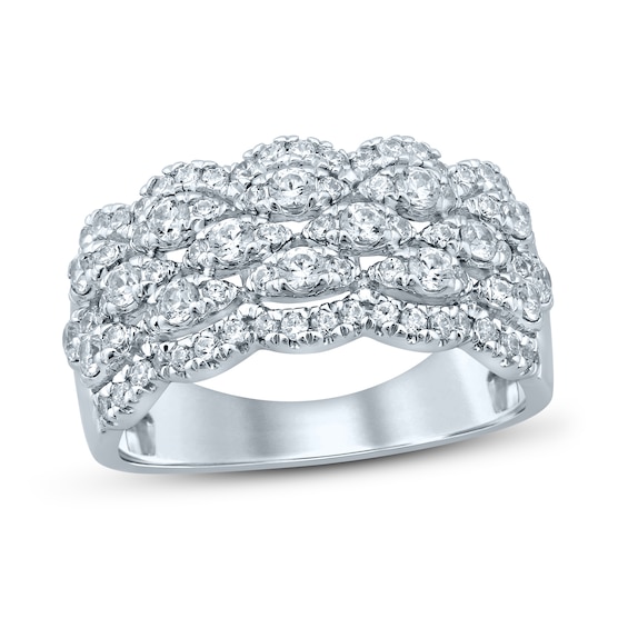 Now + Forever Diamond Anniversary Ring 1 ct tw Round-cut 14K White Gold