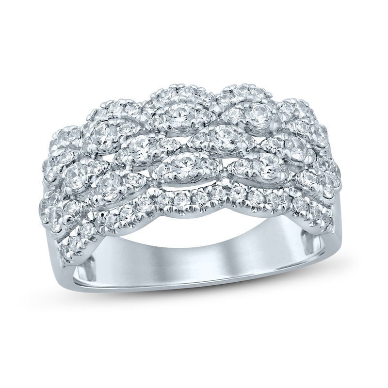 Diamond Anniversary Ring 1 ct tw Round-cut 14K White Gold | Kay