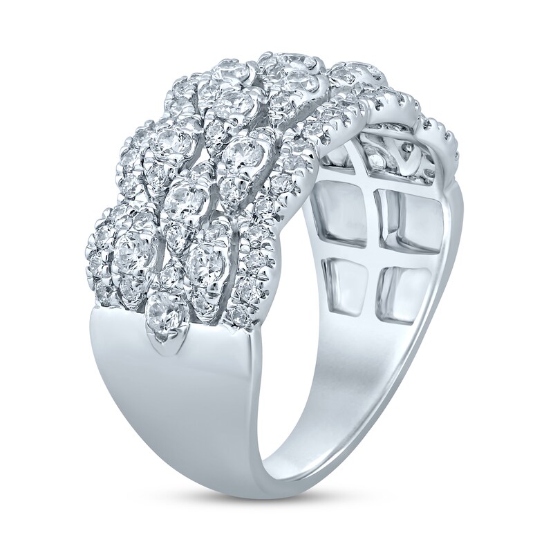 Diamond Anniversary Ring 1 ct tw Round-cut 14K White Gold