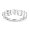 Thumbnail Image 0 of Diamond Anniversary Ring 1/2 ct tw Round/Baguette 14K White Gold