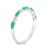Thumbnail Image 2 of Emerald & Diamond Anniversary Ring 10K White Gold
