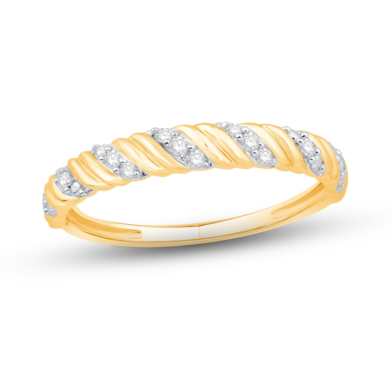 Main Image 1 of Now + Forever Diamond Anniversary Ring 1/15 ct tw Round-cut 10K Yellow Gold