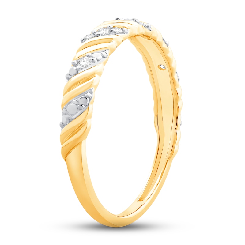 Main Image 2 of Now + Forever Diamond Anniversary Ring 1/15 ct tw Round-cut 10K Yellow Gold