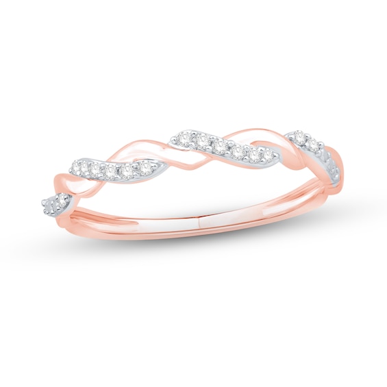 Now + Forever Diamond Anniversary Ring 1/15 ct tw Round-cut 10K Rose Gold