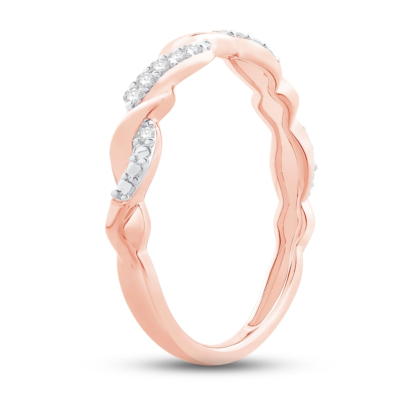 Main Image 2 of Now + Forever Diamond Anniversary Ring 1/15 ct tw Round-cut 10K Rose Gold