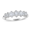 Thumbnail Image 0 of Diamond Anniversary Ring 3/8 ct tw Round/Marquise 14K White Gold