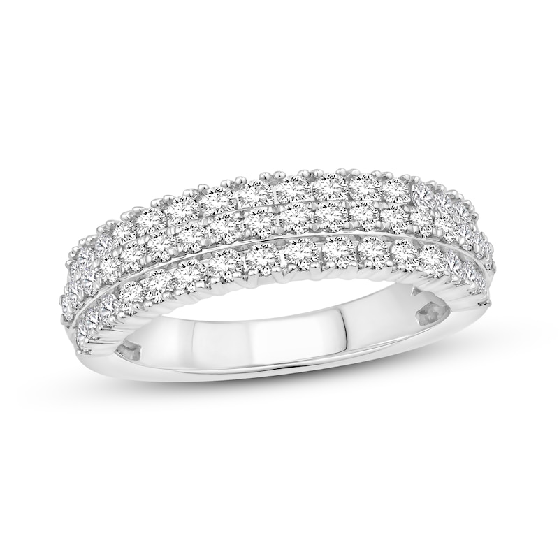 Diamond Anniversary Ring 1 ct tw Round-cut 10K White Gold | Kay